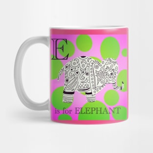 E is for elephant Mug